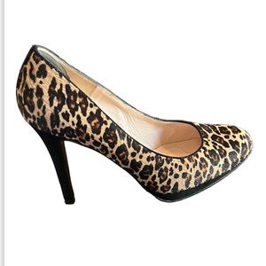 Peter Kaiser Suede Leopard Print Stiletto Platform Heels Women’s size 9